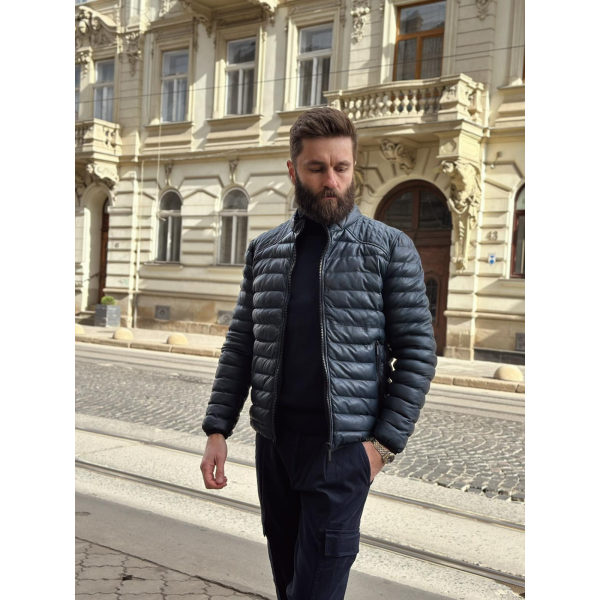 Мужская кожаная куртка Bugatti, 225/108 navy