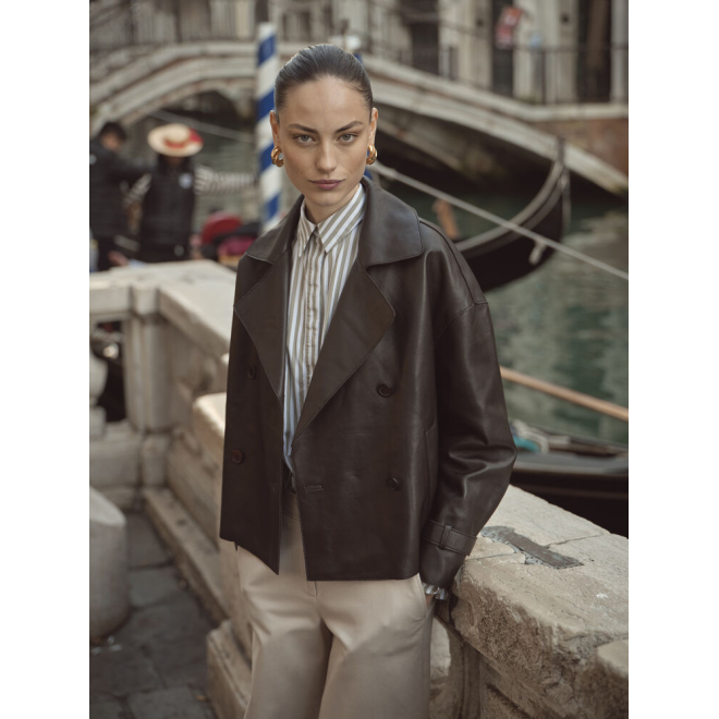 Женская кожаная куртка Bugatti 225/507 brown