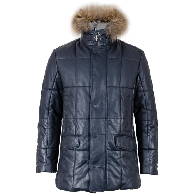 Мужская кожаная куртка Bugatti , 5845-610/490 with fur
