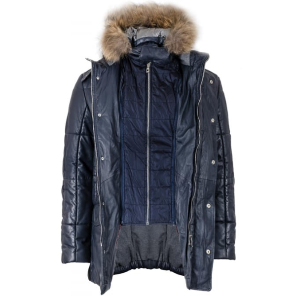 Мужская кожаная куртка Bugatti , 5845-610/490 with fur