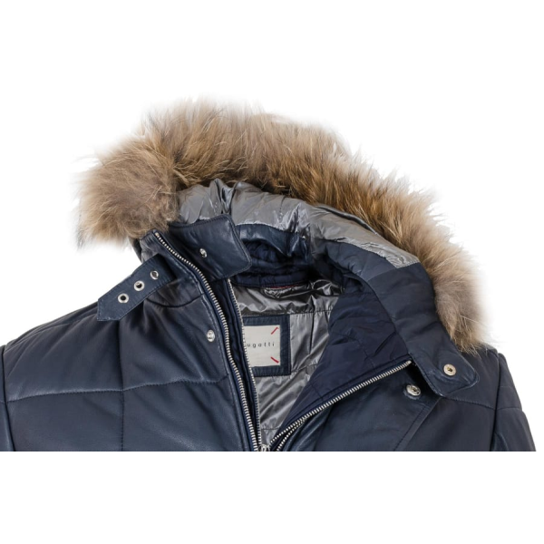 Мужская кожаная куртка Bugatti , 5845-610/490 with fur
