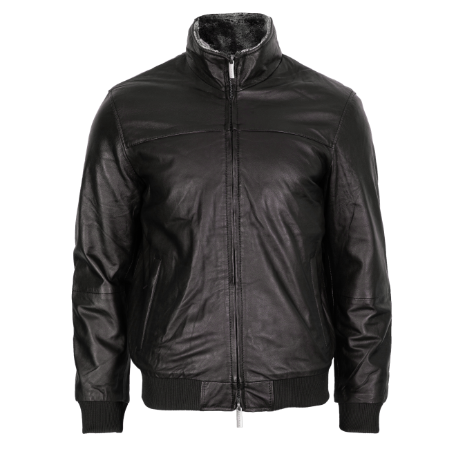 Мужская кожаная куртка Bugatti, 225/100 black