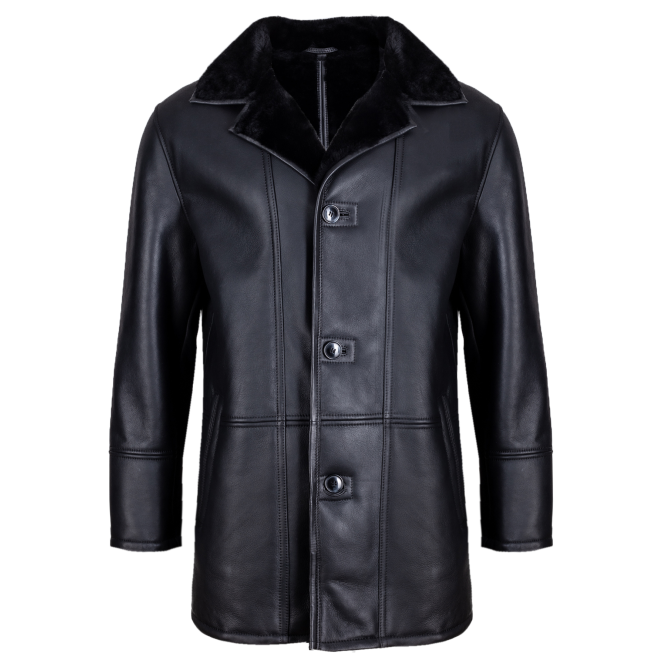 Мужская кожаная дублянка Bugatti, 224/091 black