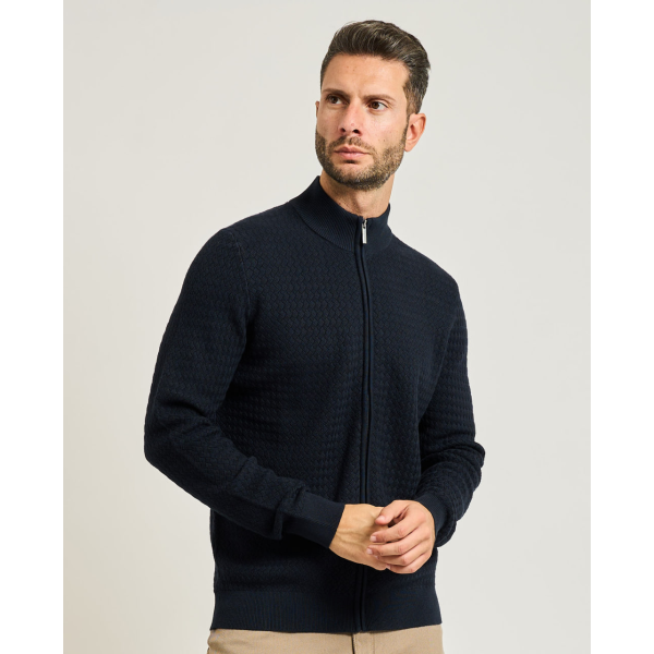 Мужской джемпер длинный замок Bugatti 85524D/390 7600