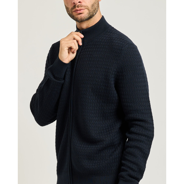 Мужской джемпер длинный замок Bugatti 85524D/390 7600